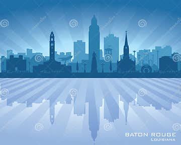 Baton Rouge Louisiana City Skyline Vector Silhouette Stock Vector ...