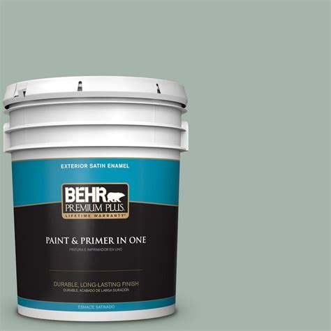 BEHR Premium Plus 5 Gal 460E 3 Smokey Slate Satin Enamel Exterior