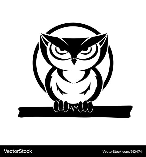 Black And White Owl Royalty Free Vector Image VectorStock