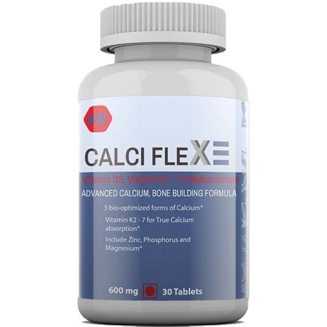 Calciflex Calcium Magnesium And Zinc With Vitamin D3 Supplement For Women And Men For Bone