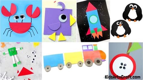 Shape Craft Ideas for Kids | Shape crafts, Arts and crafts for kids, Shapes for kids