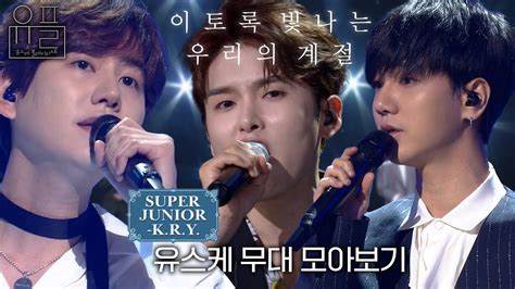 이토록 빛나는 우리의 계절 슈퍼주니어 K R Y SUPER JUNIOR K R Y 의 유스케 무대 몰아보기 유플리