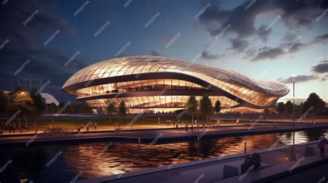 Premium AI Image | Modern Stadium Architecture and Design