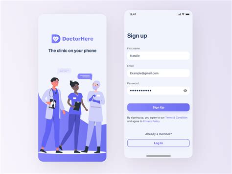 Doctor Here Medical App Registration And Splash Screen By Natalie On