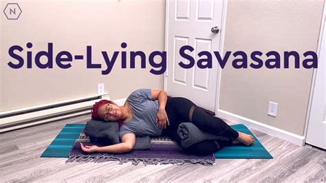 Nirel The Yogini Restorative Yoga Pose Side Lying Savasana