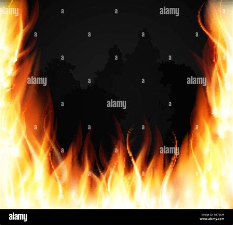 Fire Burn Burned Flame Flames Stock Vector Images Alamy