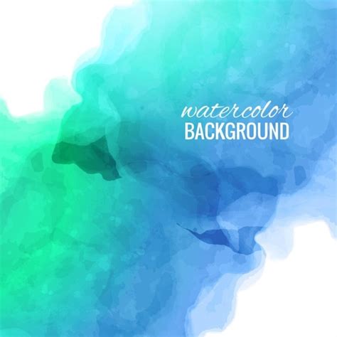 Free Vector | Blue and green background in watercolor style