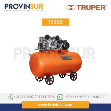 Compresor De Aire De 240 Lts Horizontal 19365 Truper Provinsur SAC