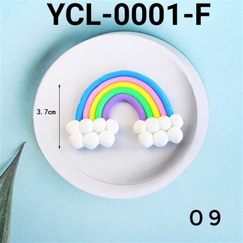 Jual Gr Ycl Cake Topper Hiasan Kue Clay Pelangi Rainbow Awan