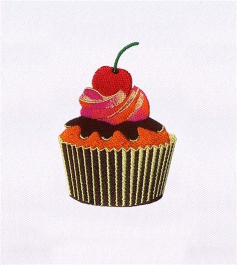 Cupcake Machine Embroidery Design Food Embroidery Etsy