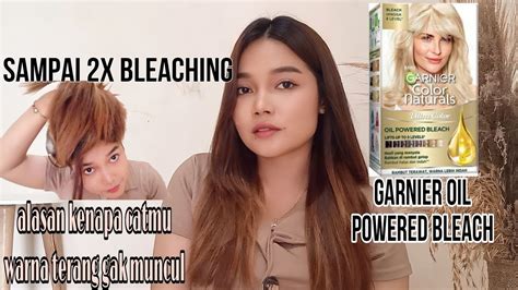 Review Warna Garnier Bleaching Rambut Ash Blonde Part I Bleaching Rambut Di Rumah Youtube