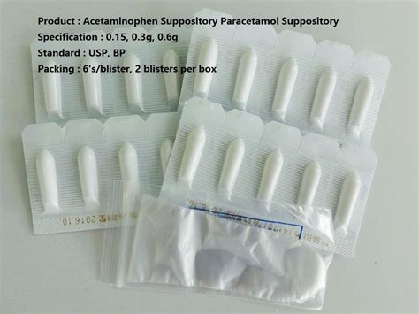 Acetaminophen Suppository Medication , Paracetamol Suppository For ...