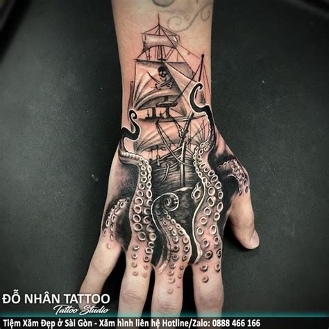 Hình xăm Thuyền Buồm 069 tại ĐỖ NHÂN TATTOO Tatuajes calavera