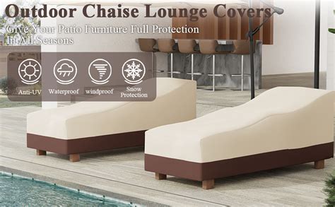 Amazon Hptmus Pcs Outdoor Chaise Lounge Covers Patio Chaise