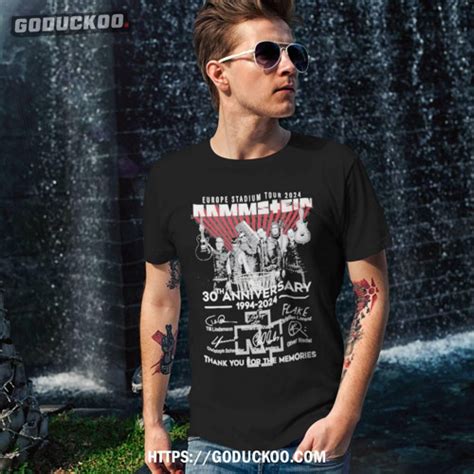 Stream Europe Stadium Tour 2024 Rammstein 30 Aniversary Shirt By