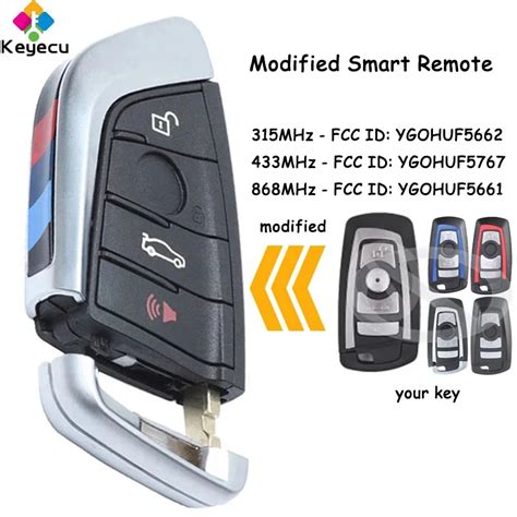 Keyecu Cas Cas Modified Smart Remote Car Key With Buttons For Bmw