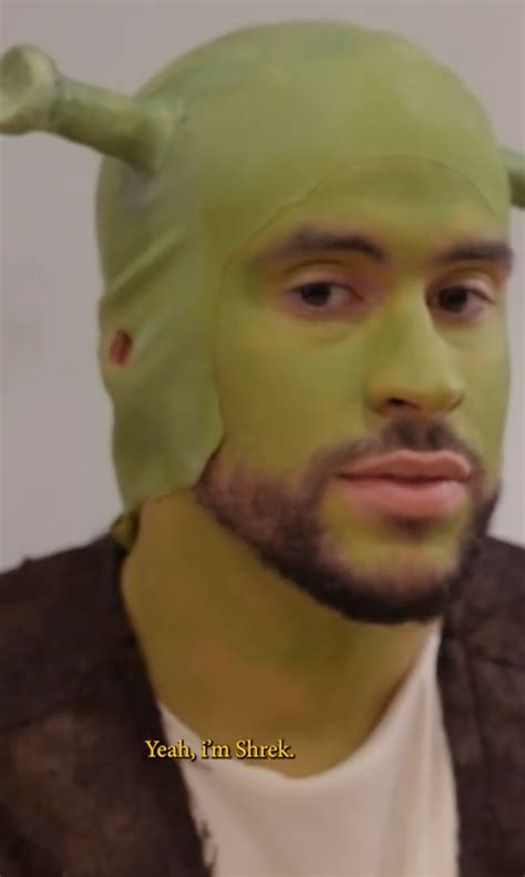 Bad Bunny as Shrek Is a Great Last-Minute Halloween Costume — Watch ...