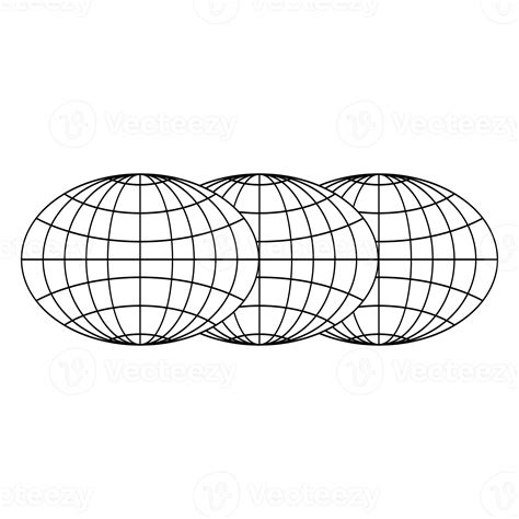 three globe map for streetwear design element 20949953 PNG