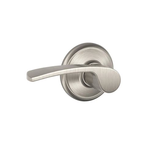 Shop Schlage F Merano Satin Nickel Passage Door Lever at Lowes.com