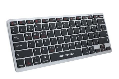 Teclado Sem Fio Bluetooth Recarregavel K Bt50bk C3tech Blue Distribuidora