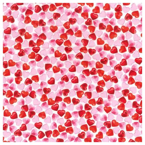 Romantic Confetti Hearts 100 Cotton Poplin Fabric By Rose And Etsy Uk