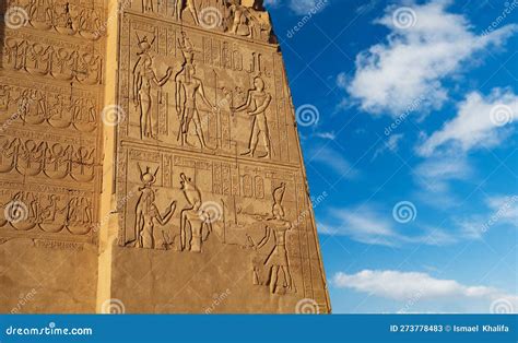 Ancient Egyptian Temple of Kom Ombo in Aswan, Egypt Editorial Stock Photo - Image of ...