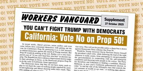 California: Vote No on Prop 50! | Workers Vanguard