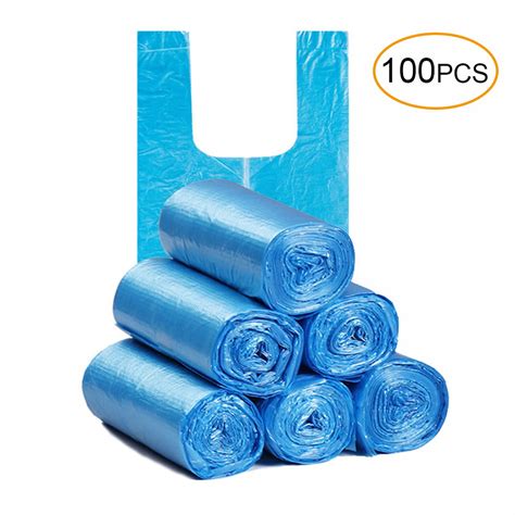 Disposable Thickened Garbage Bag With Handle Tie 100 Pcs Portable