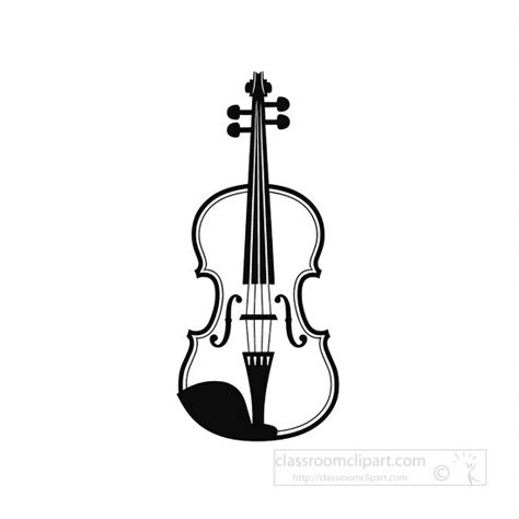 Music Outline Clipart-minimalist violin outline