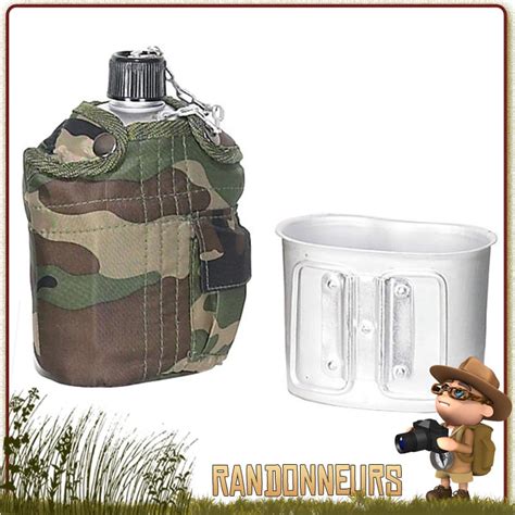 Set Gourde Arm E Usa Aluminium Camo Avec Quart Rothco Bushcraft Survie