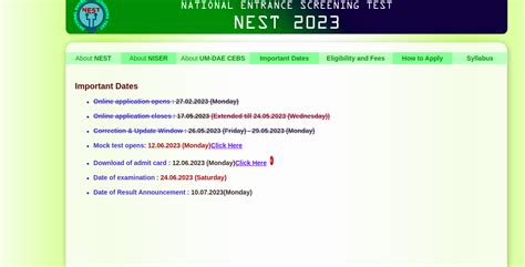 Nest Admit Card 2024 Out Download Link Hall Ticket