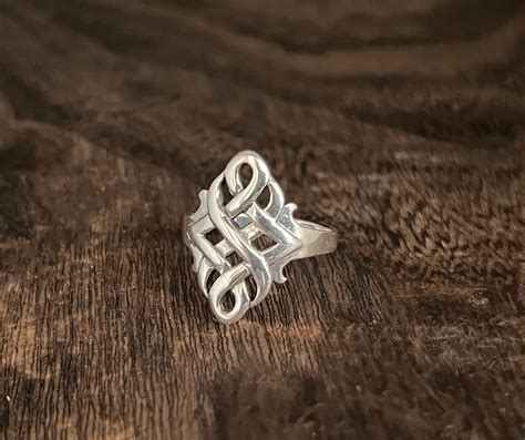 Celtic Endless Knot Ring Sterling Silver Sizes Etsy