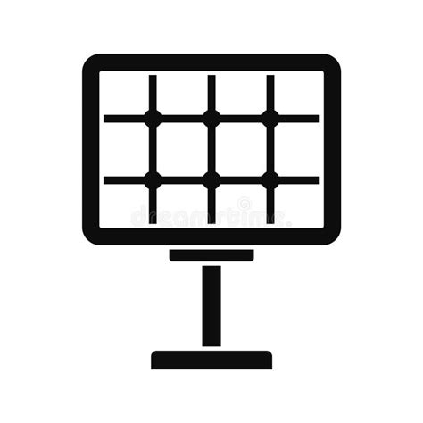 Solar Panels Technology Black White Icon Set Stock Illustrations 49