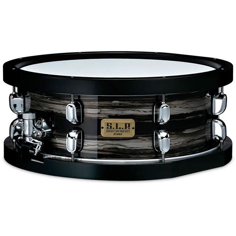 Tama S L P Studio Maple Snare Drum With Black Wood Hoops X In