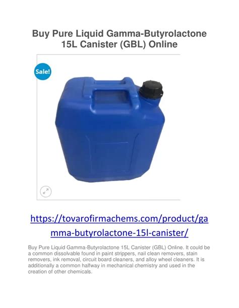 Ppt Buy Pure Liquid Gamma Butyrolactone L Canister Gbl Online