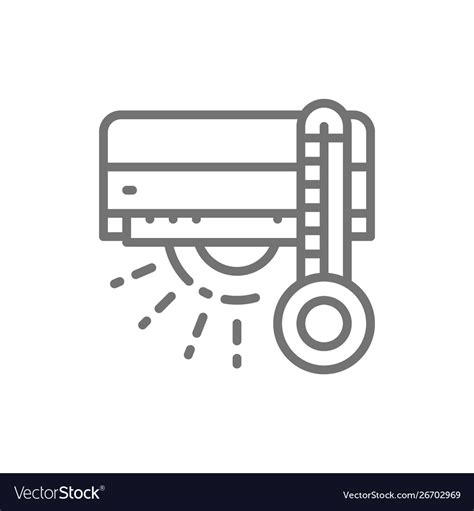 Air Conditioning With Heating Line Icon Royalty Free Vector