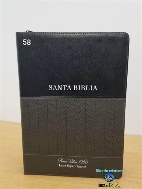 Santa Biblia Letra Super Gigante Reina Valera 1960 Nefro Gris Con