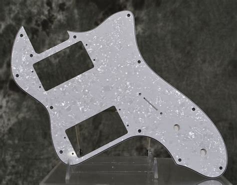 Thinline Deluxe Shape Pickguard For Humbucker Routes Pearloid Reverb