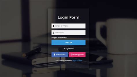 Amazing Transparent Login Form UI Design | HTML CSS & Javascript