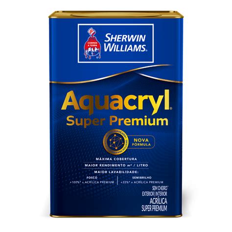 Tinta Acrílica Aquacryl Super Premium Fosco 18l Sherwin Williams