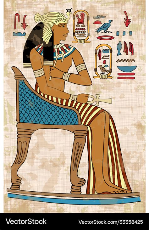 Ancient Egyptian Drawing Royalty Free Vector Image