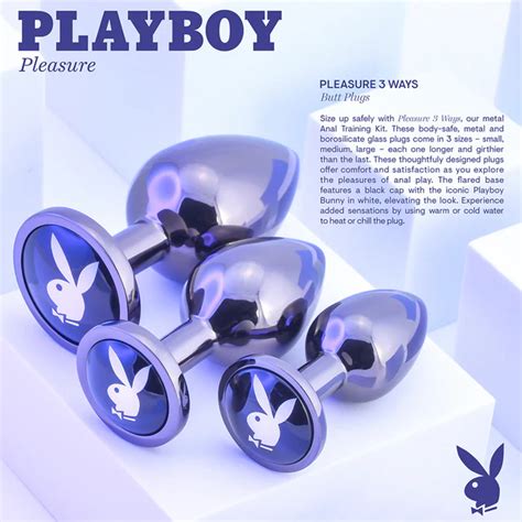 Playboy Pleasure 3 Ways Set Butt Plugs Anal Sex Toys Flirty Rabbit