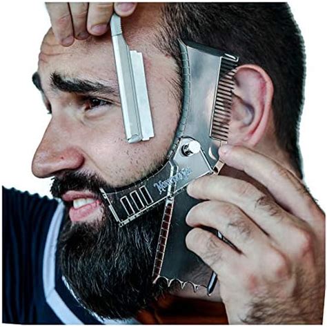 Amazon Men S Beard Shaping Tool With Inbuilt Comb Transparent