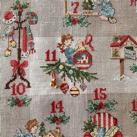 Tea Towel Advent Calendar Aida From Les Brodeuses Parisiennes