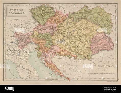 Large Map Of Austria Hungary Bosnia Croatia Transylvania Map