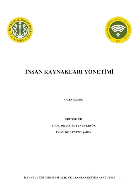 Pdf Nsan Kaynaklari Y Net M Auzefkitap Istanbul Edu Tr Kitap Kok