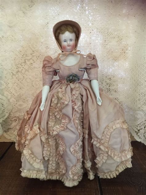 S Biedermeier Wigged German China Head Doll Antique Excellent