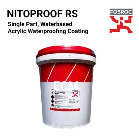 Fosroc Nitoproof Rs L Single Part Water Based Acrylic