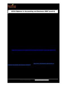 3 ACCA Diploma In Accounting And Business Level 4 Spring College