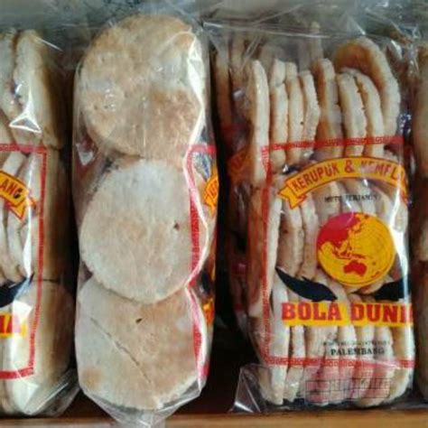 Jual KERUPUK KEMPLANG PANGGANG KECIL BOLA DUNIA 250 GR ASLI PALEMBANG